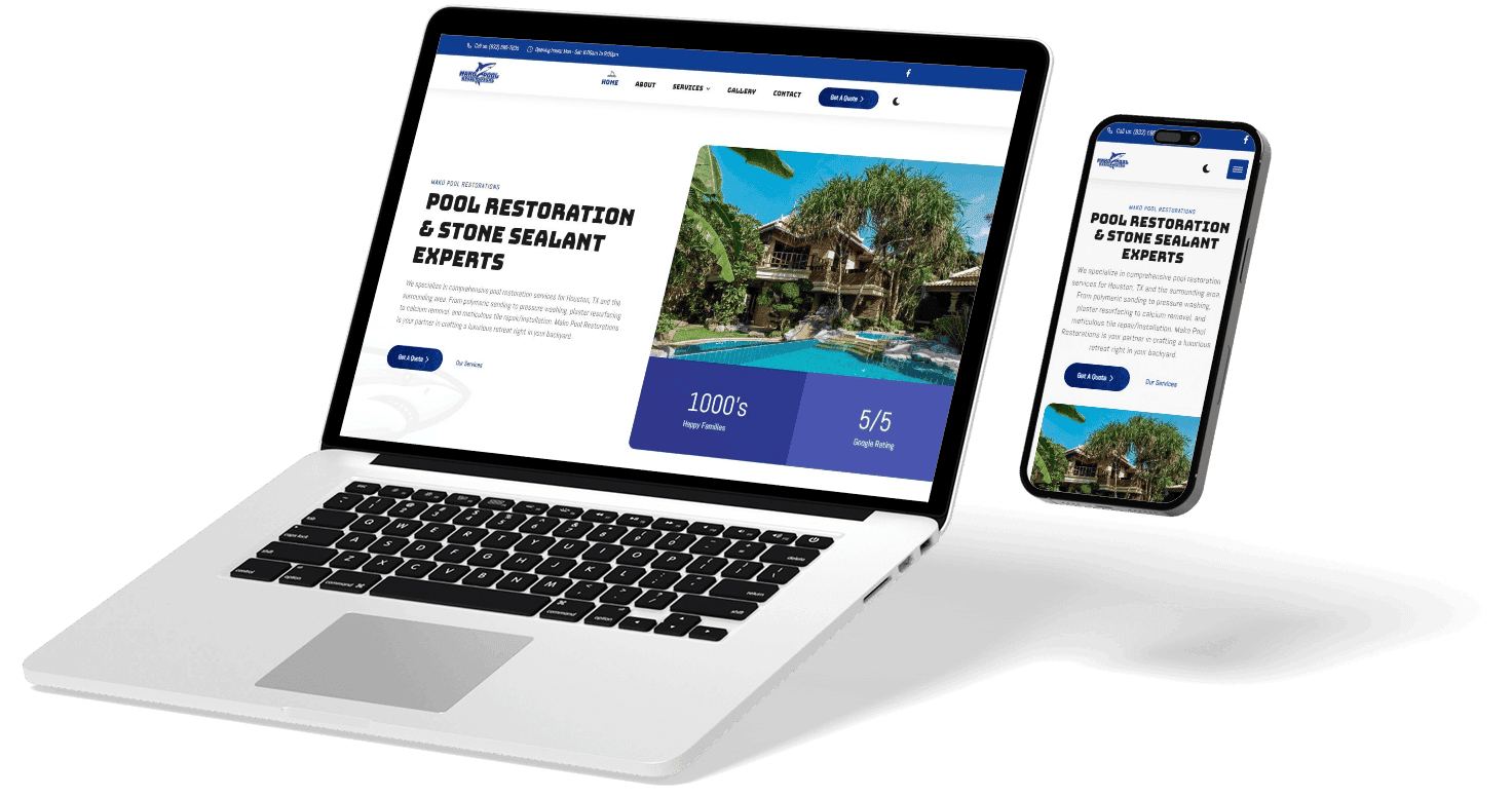 Laptop with website design